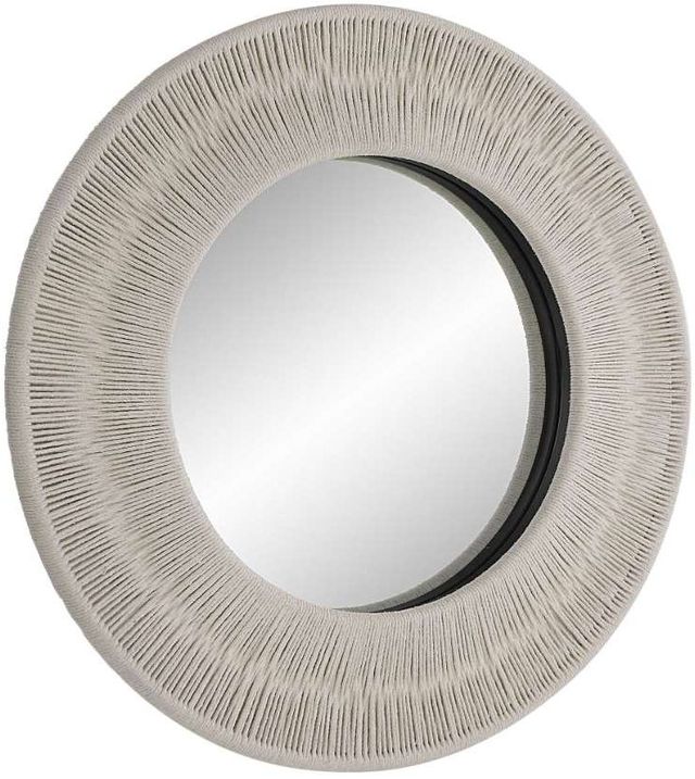 Uttermost® Sailor's Knot White Small Round Mirror, Farnham's Furniture  Galleries